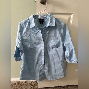 Liz Claiborne Light Blue Casual Button Down Shirt